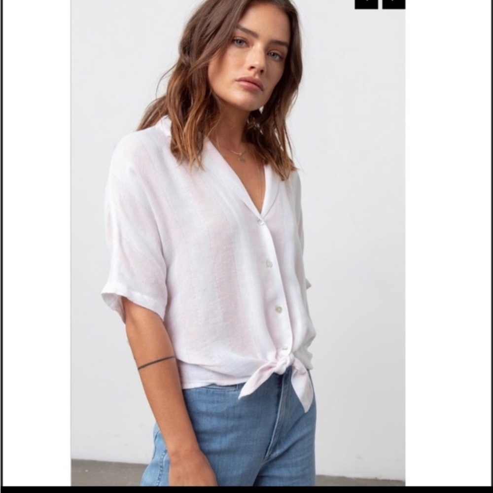 Rails Marley Lotus Striped Tie Waist Top